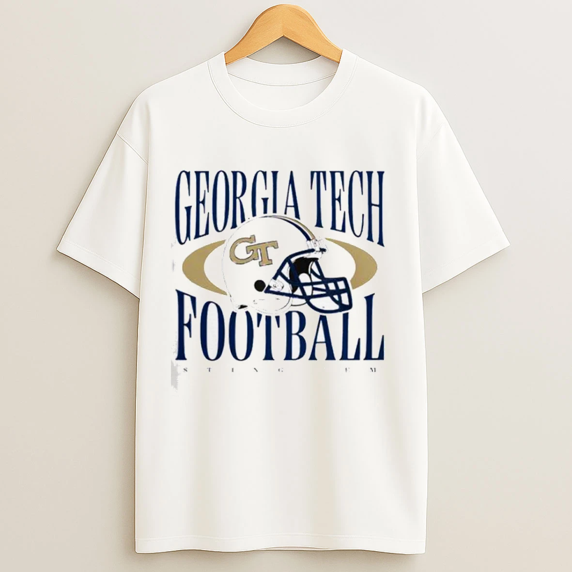 Georgia Tech Yellow Jackets Football Sting Em Helmet Shirts