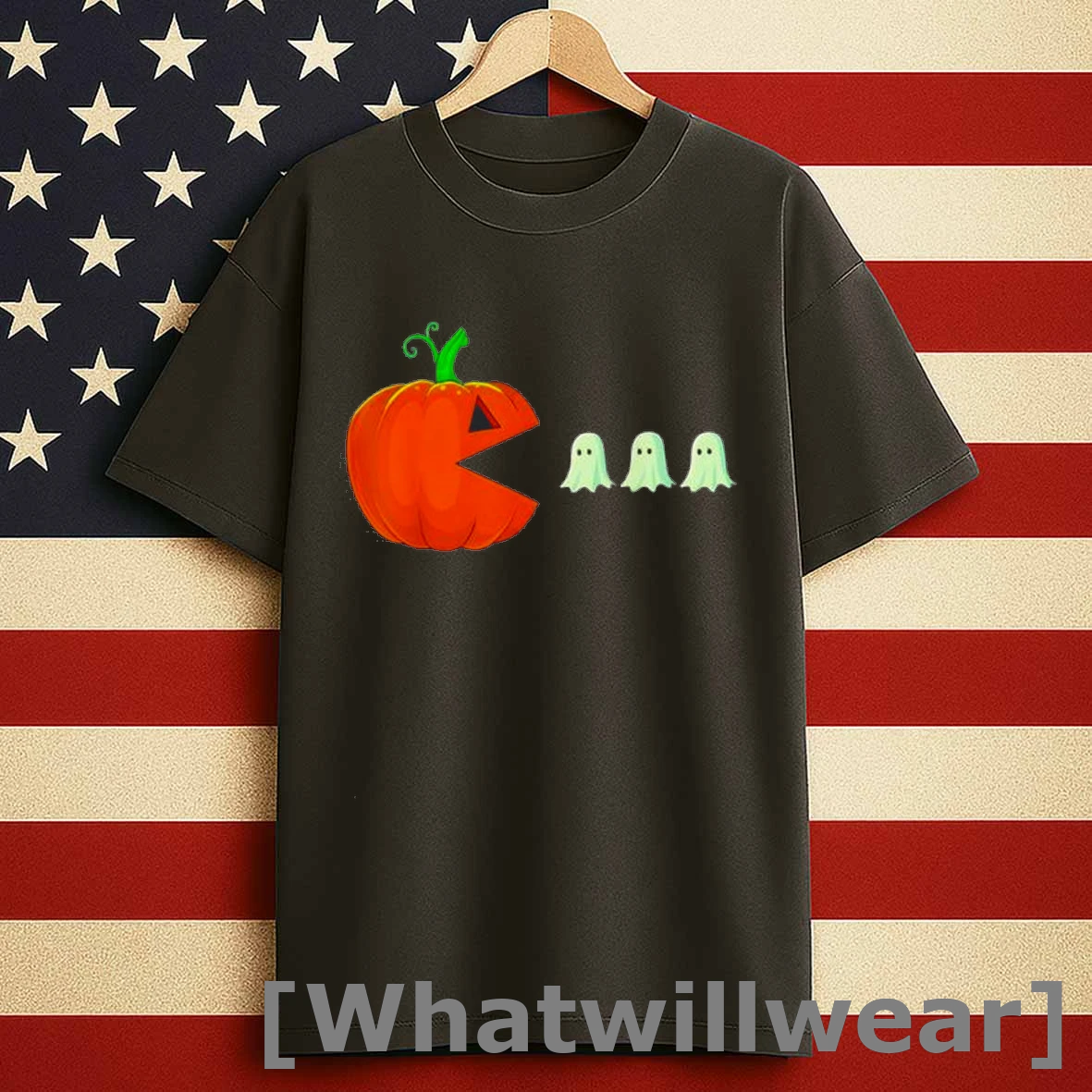Ghost Eating Pumpkin Cool Spooky Halloween Shirts