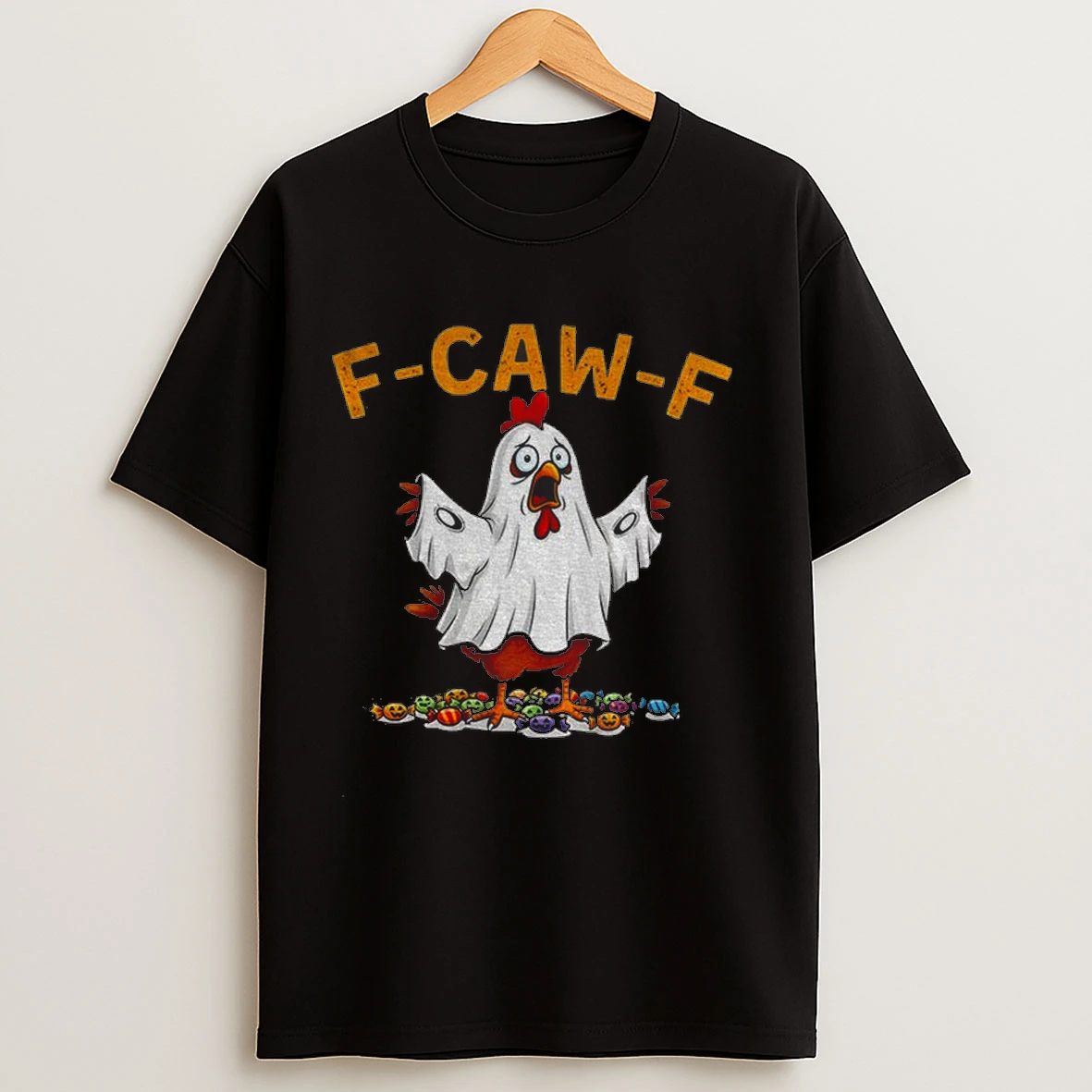 Ghost F Caw F Chicken Political Parody Halloween Shirts