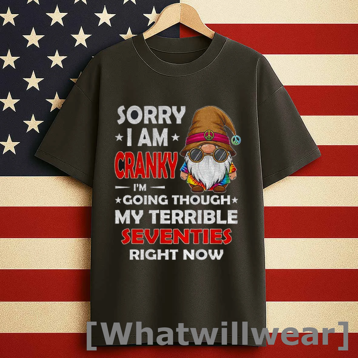 Gnome Sorry I Am Cranky Im Going Through My Terrible Seventies Right Now Shirts