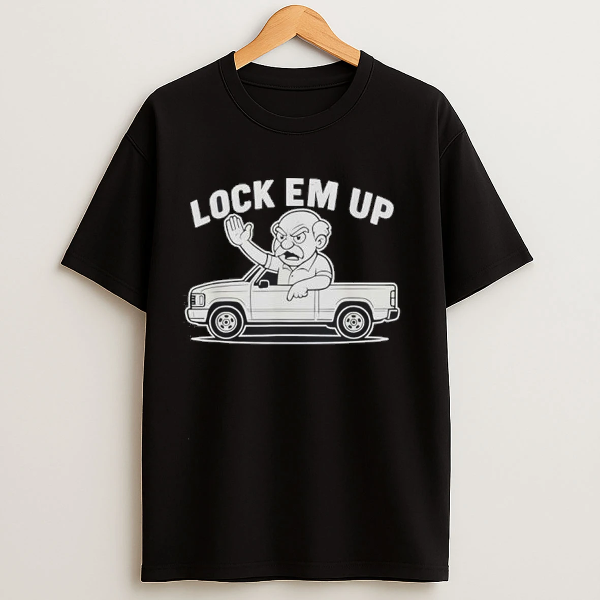 Grandpa Lock Em Up Meme Truck Vintage Design Humor Shirts