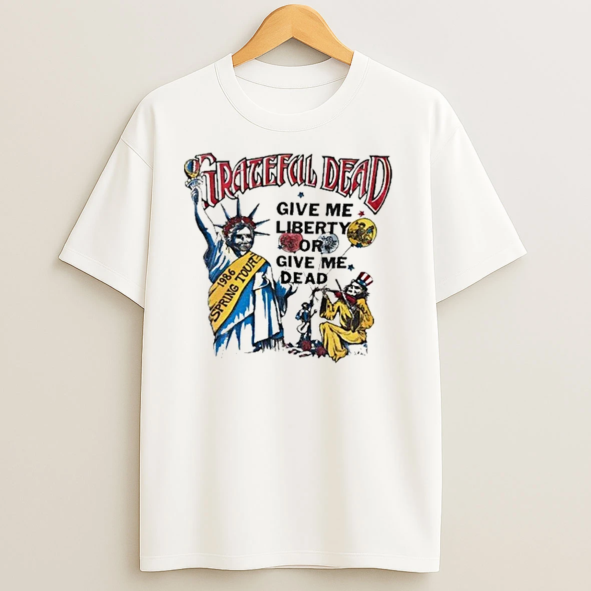 Grateful Dead 1986 Spring Tour Give Me Liberty Or Give Me Dead Lot Shirts