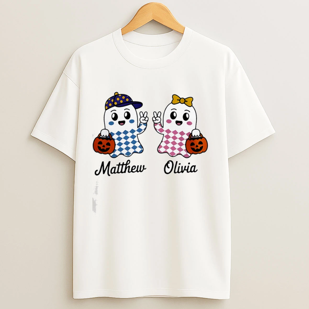 Halloween Ghosts Matthew And Olivia Cute Shirts