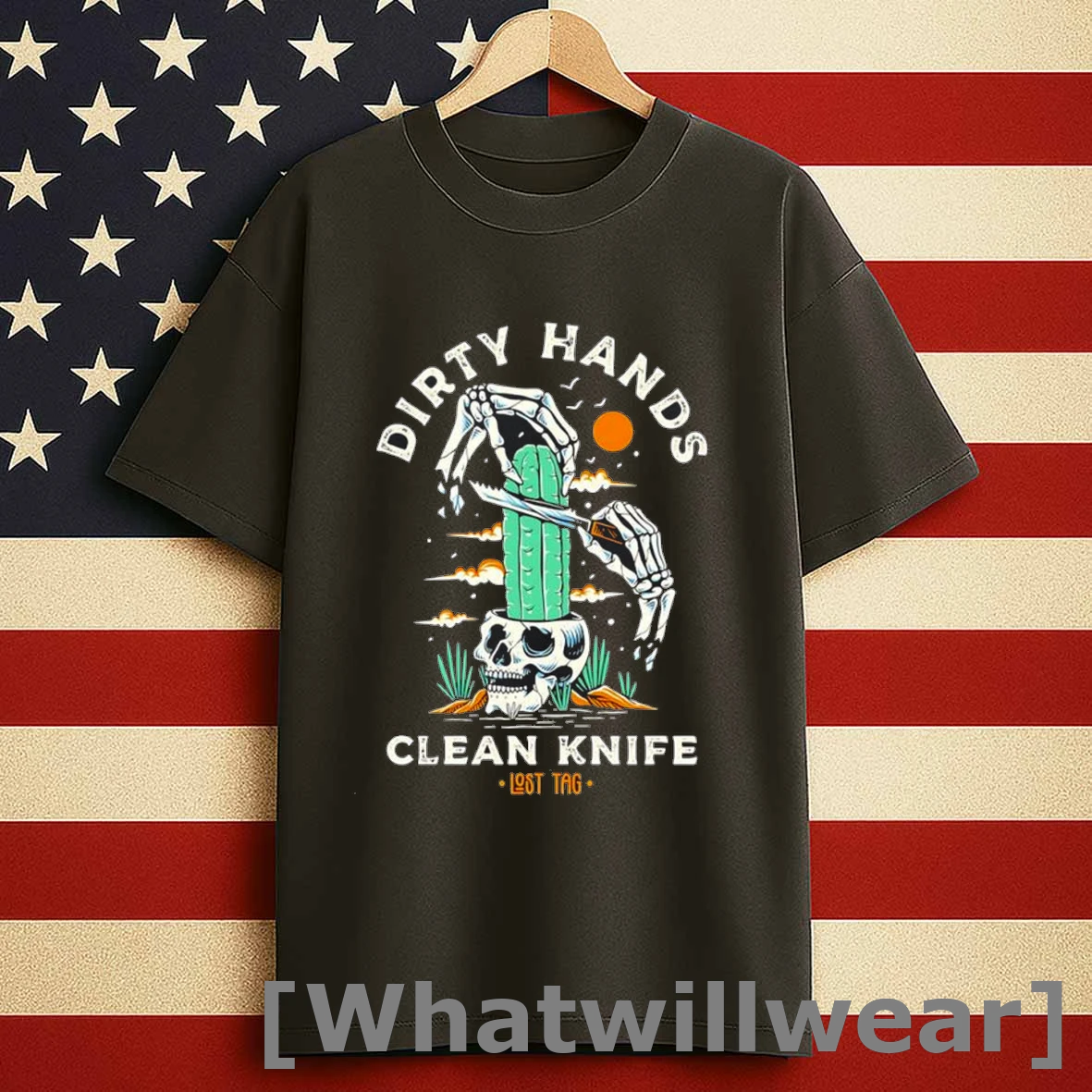 Halloween Skull Dirty Hands Clean Knife Shirts