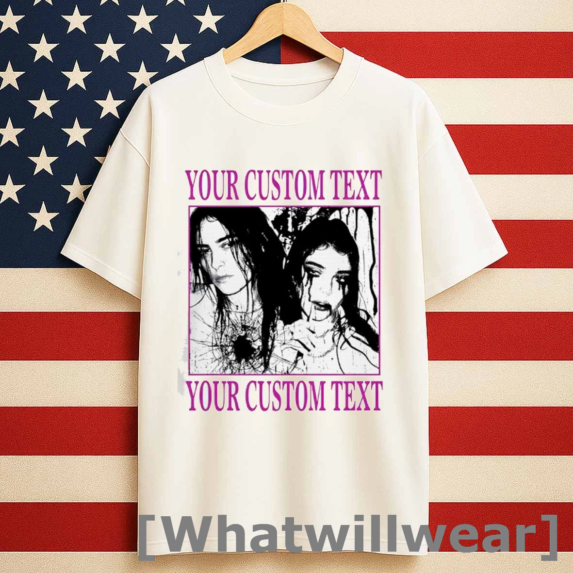 Halloween Your Custom Text Creepy Couple Horror Shirts