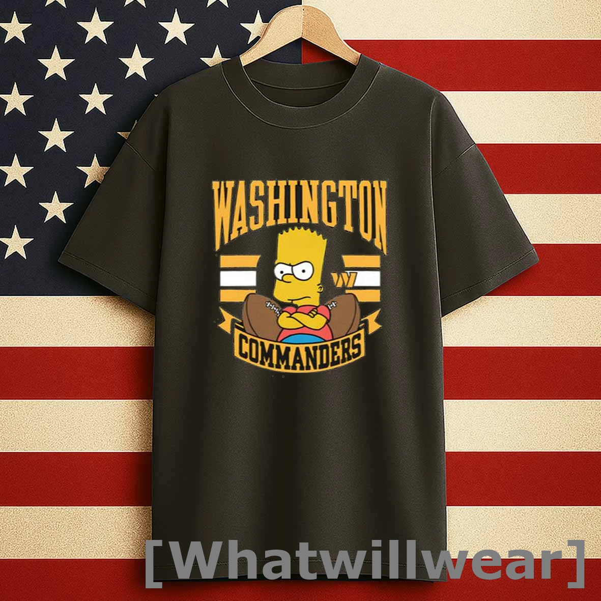 Homage X The Simpsons Burgundy Washington Commanders Men Shirts