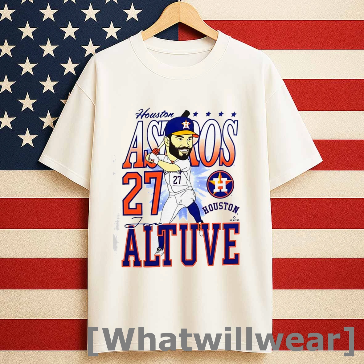 Houston Astros Jose Altuve 27 Caricature Cartoon Shirts