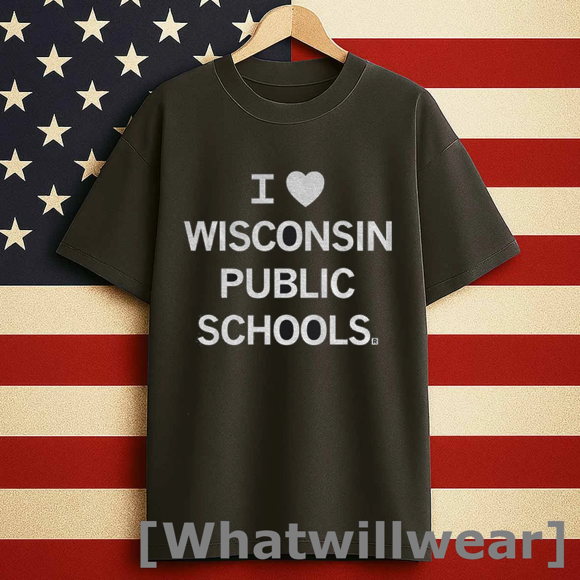 I Love Wisconsin Public Schools Shirts