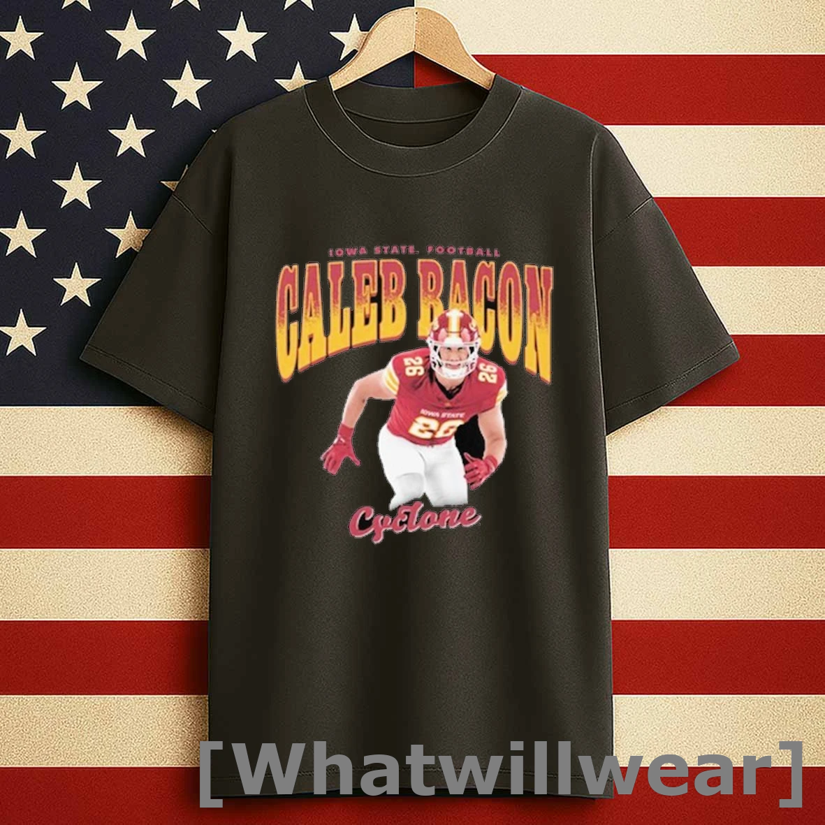 Iowa State Football Caleb Bacon Cyclone Shirts