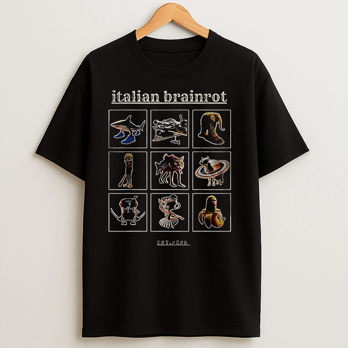 Italian Brainrot Anomaly Humor Est 2025 Classic Shirts