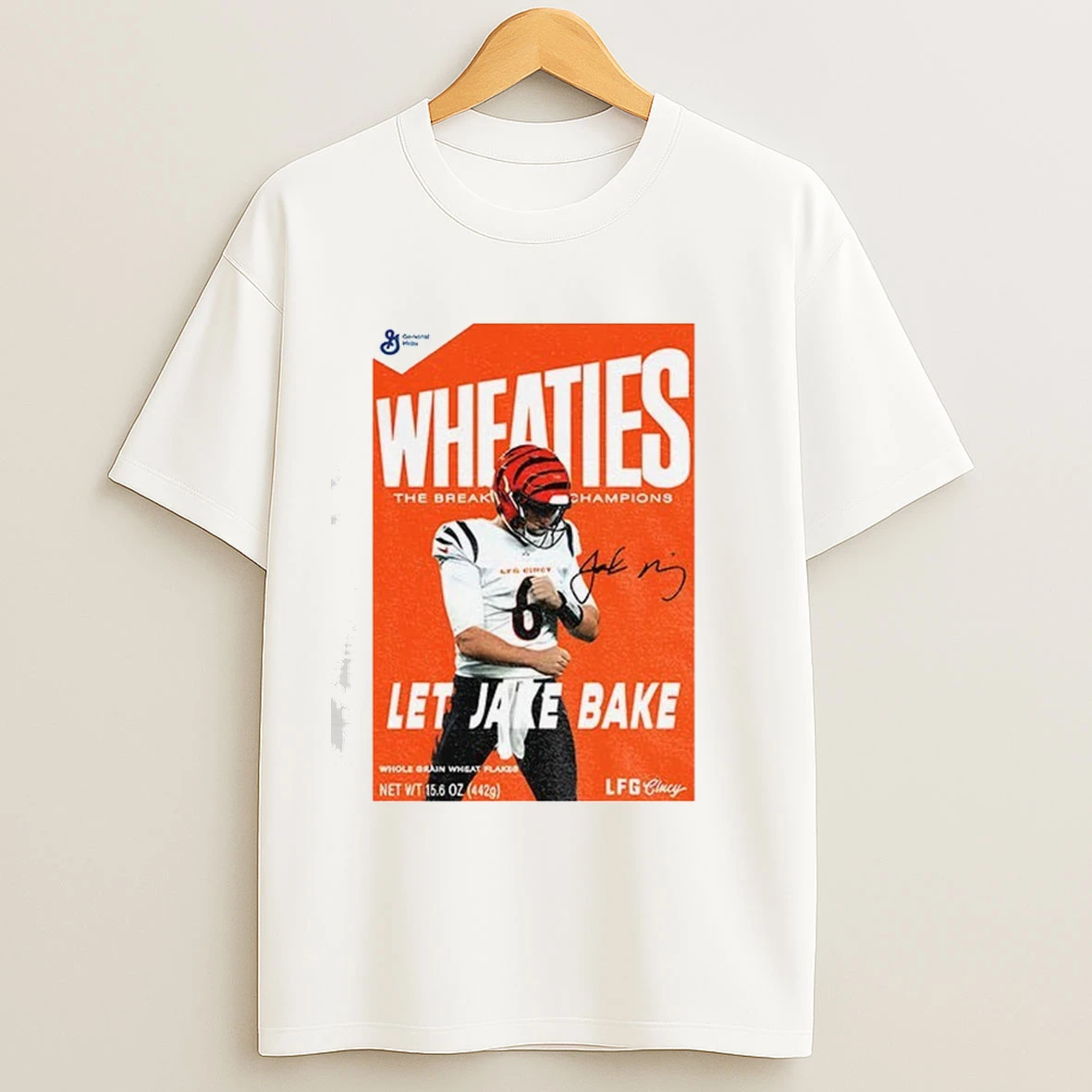Jake Bake Cincinnati Bengals Wheaties Let Jake Bake Shirts