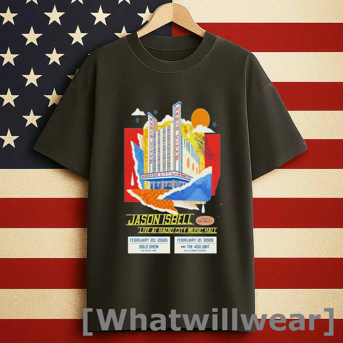 Jason Isbell Feb 20 21 2026 Radio City Music Hall Shirts