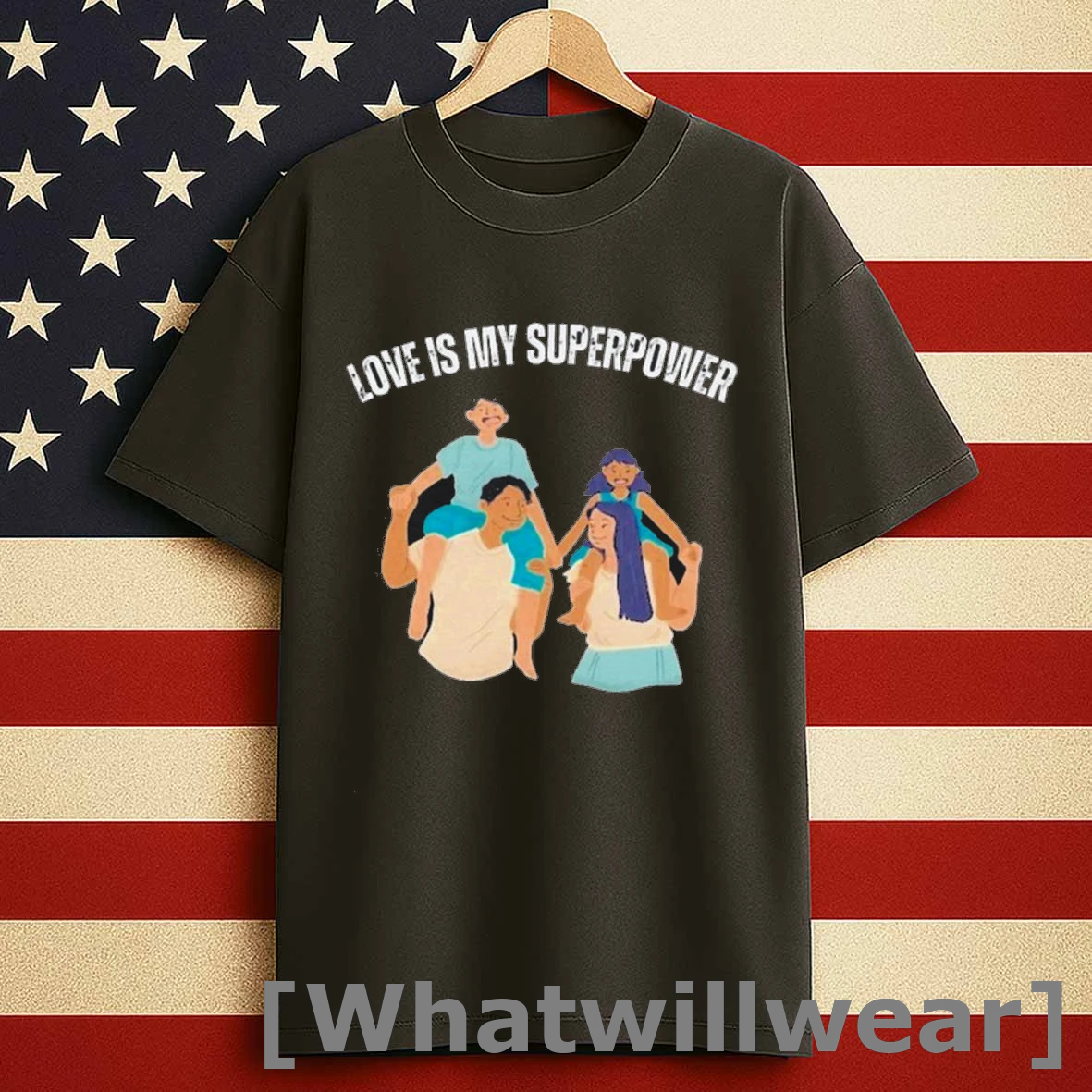 John Adrian Kimlong Love Is My Superpower Family Shirts