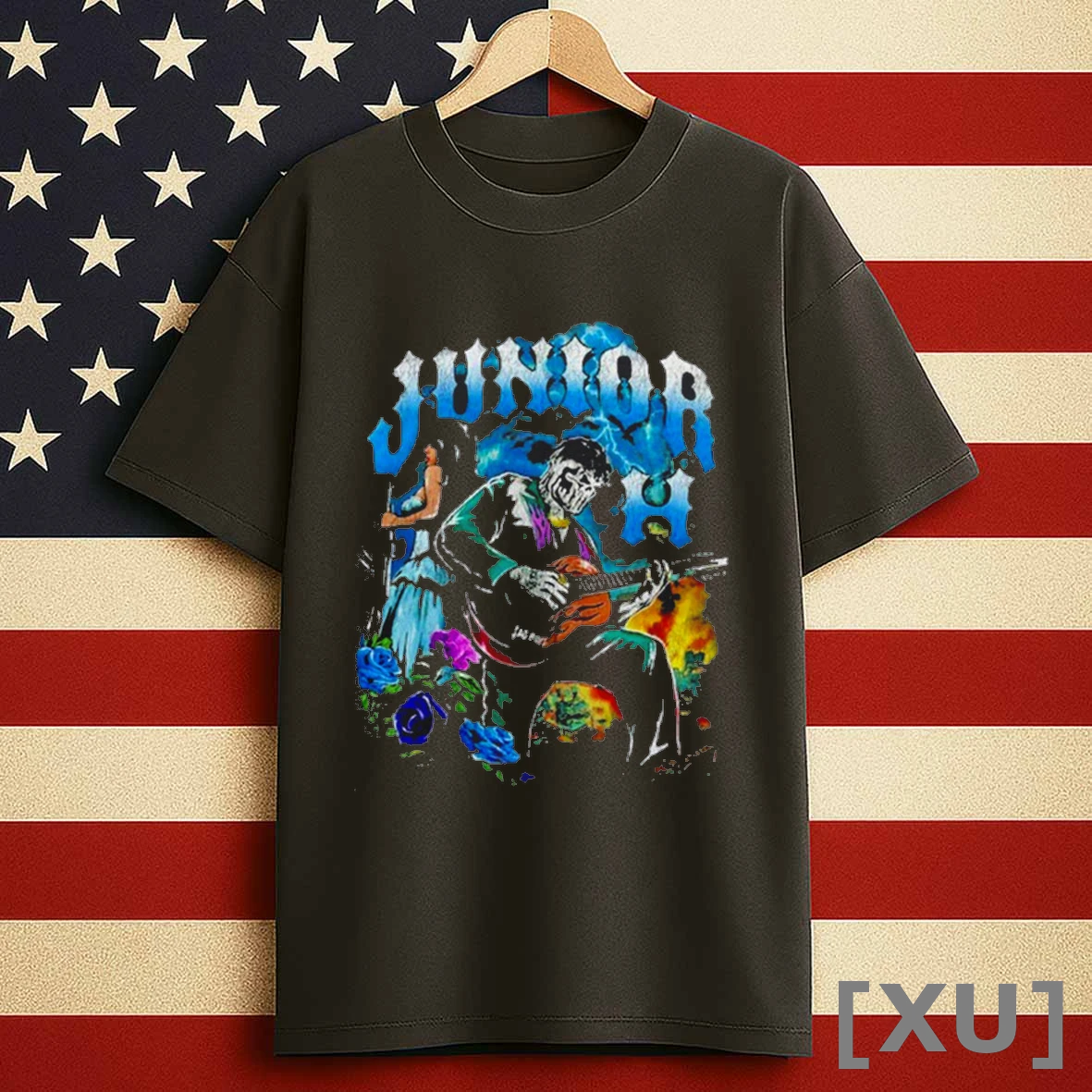 Junior H X Warren Lotas Skeleton Guitar Shirts
