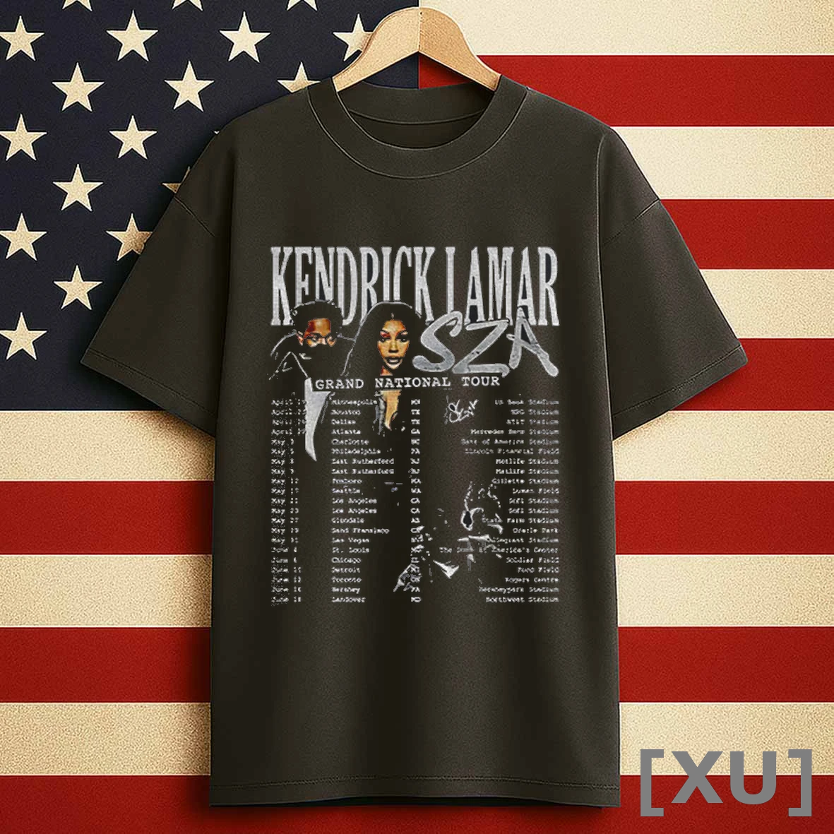 Kendrick Lamar Sza Grand National Tour Album 2025 Shirts