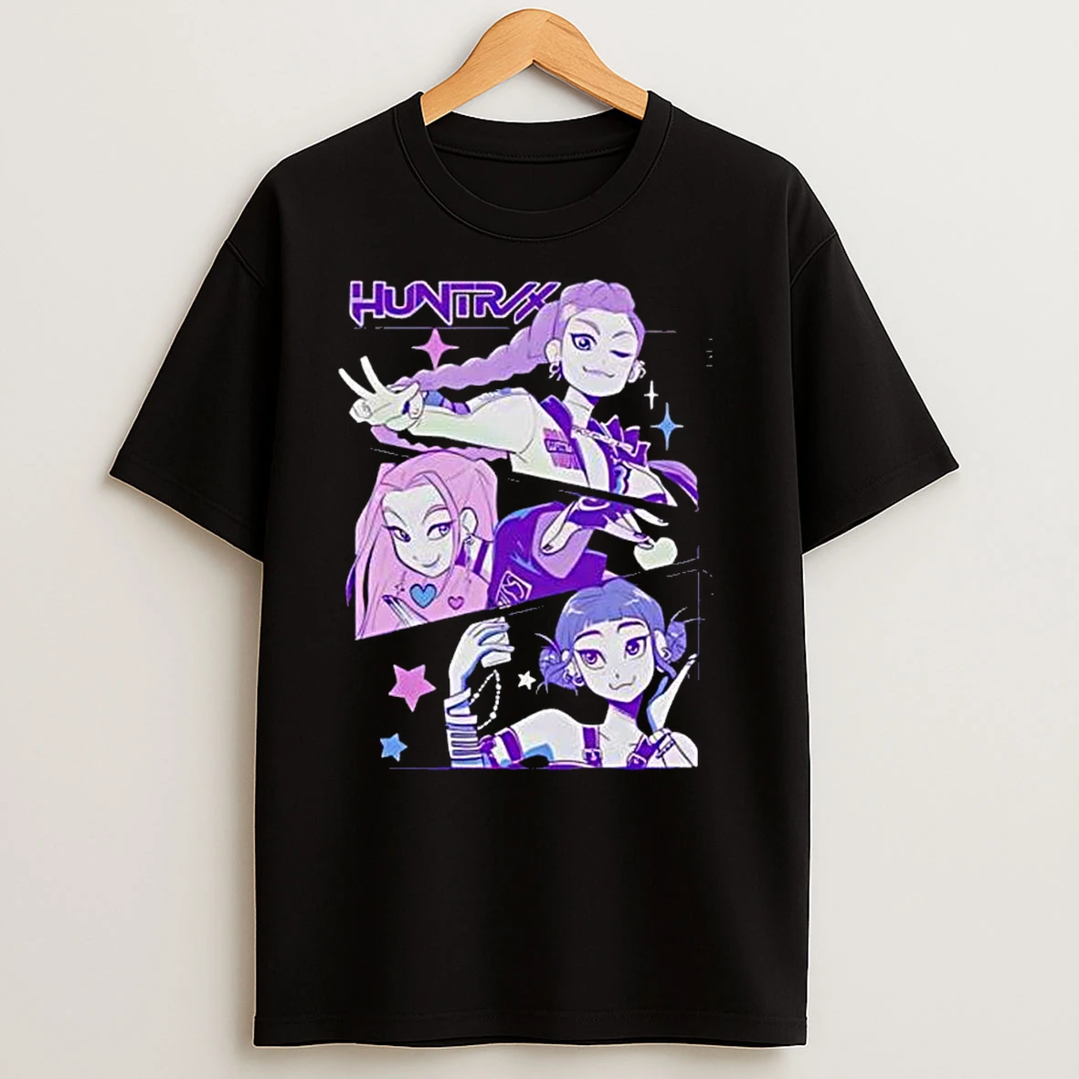 Kpop Demon Hunters Huntrix Rumi Mira Zoey Group Panels Classic Shirts