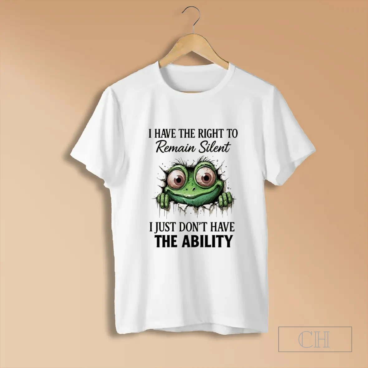Kreobhnd Green Frog I Have The Right To Remain Silent I Just Dont Have The Ability T Shirts