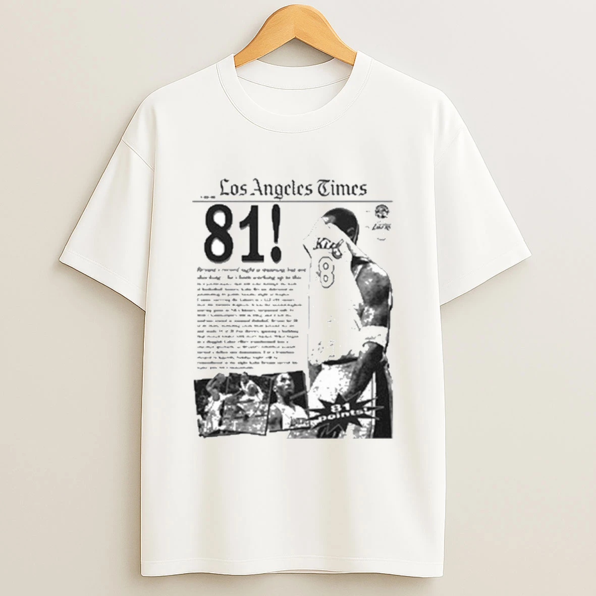 Lamar Jackson Kobe Bryant Los Angeles Times 81 Points Shirts