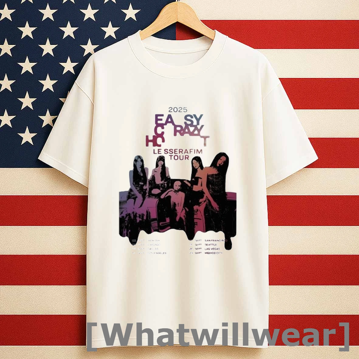 Le Sserafim Easy Crazy Hot Tour 2025 Dates Shirts