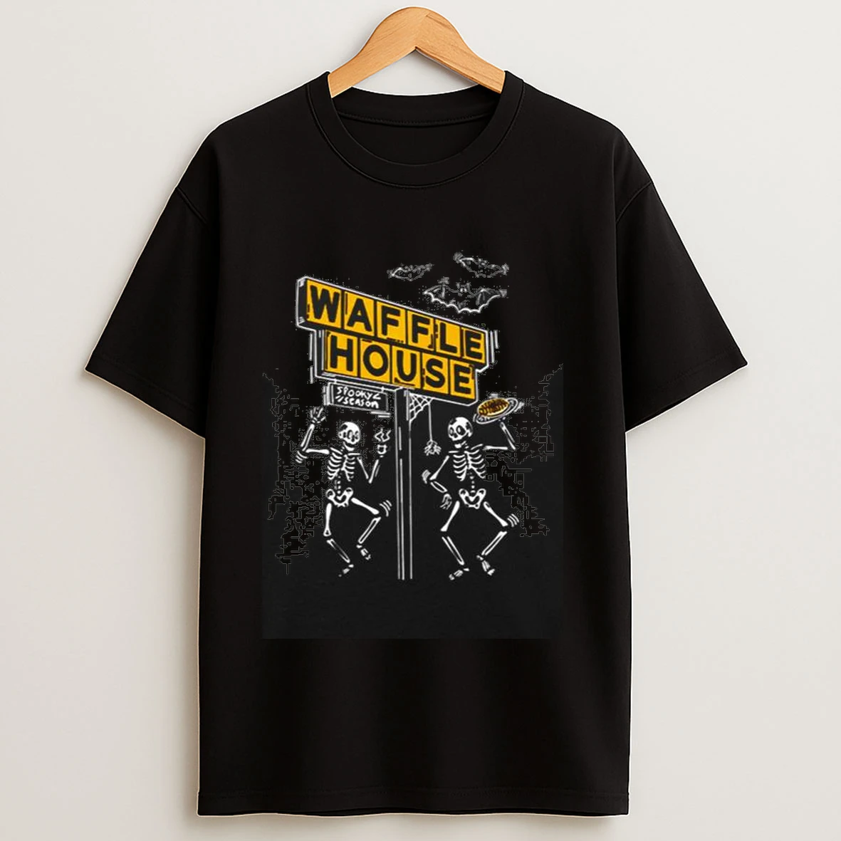 Limited Edition Bats Bones And Waffles Halloween 2025 Men Shirts