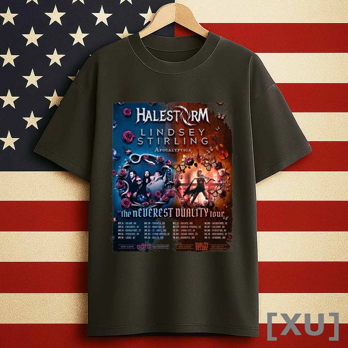 Lindsey Stirling And Halestorm The Neverest Duality Tour 2025 Shirts
