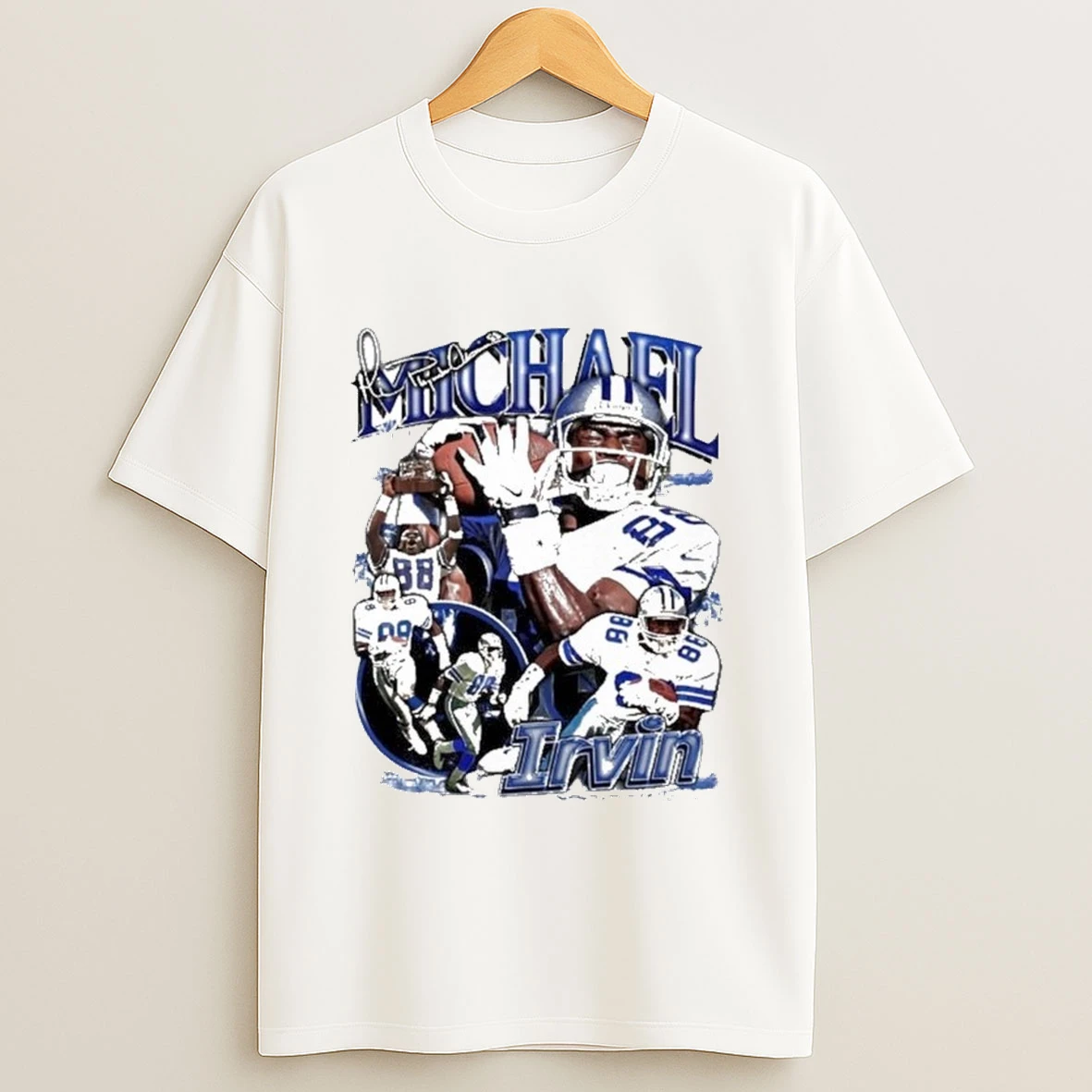 Michael Irvin Picture Collage Signature Shirts