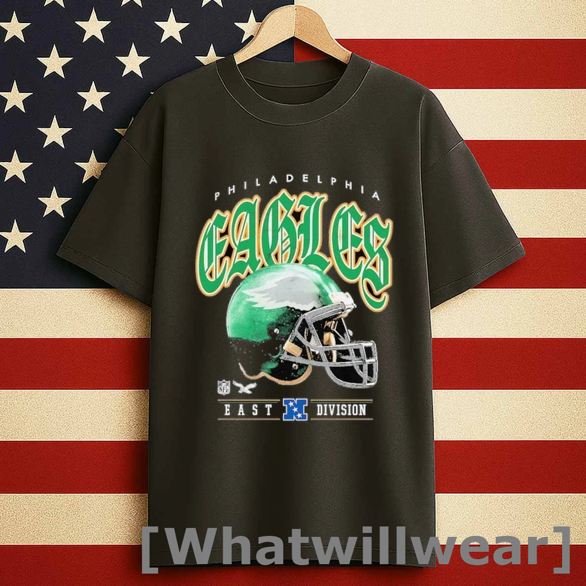 Mitchell Ness Black Philadelphia Eagles Helmet Shirts