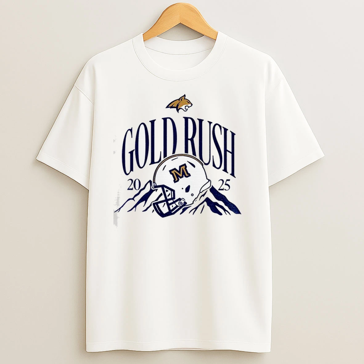 Montana State Bobcats 2025 Gold Rush Football Helmet Classic Shirts