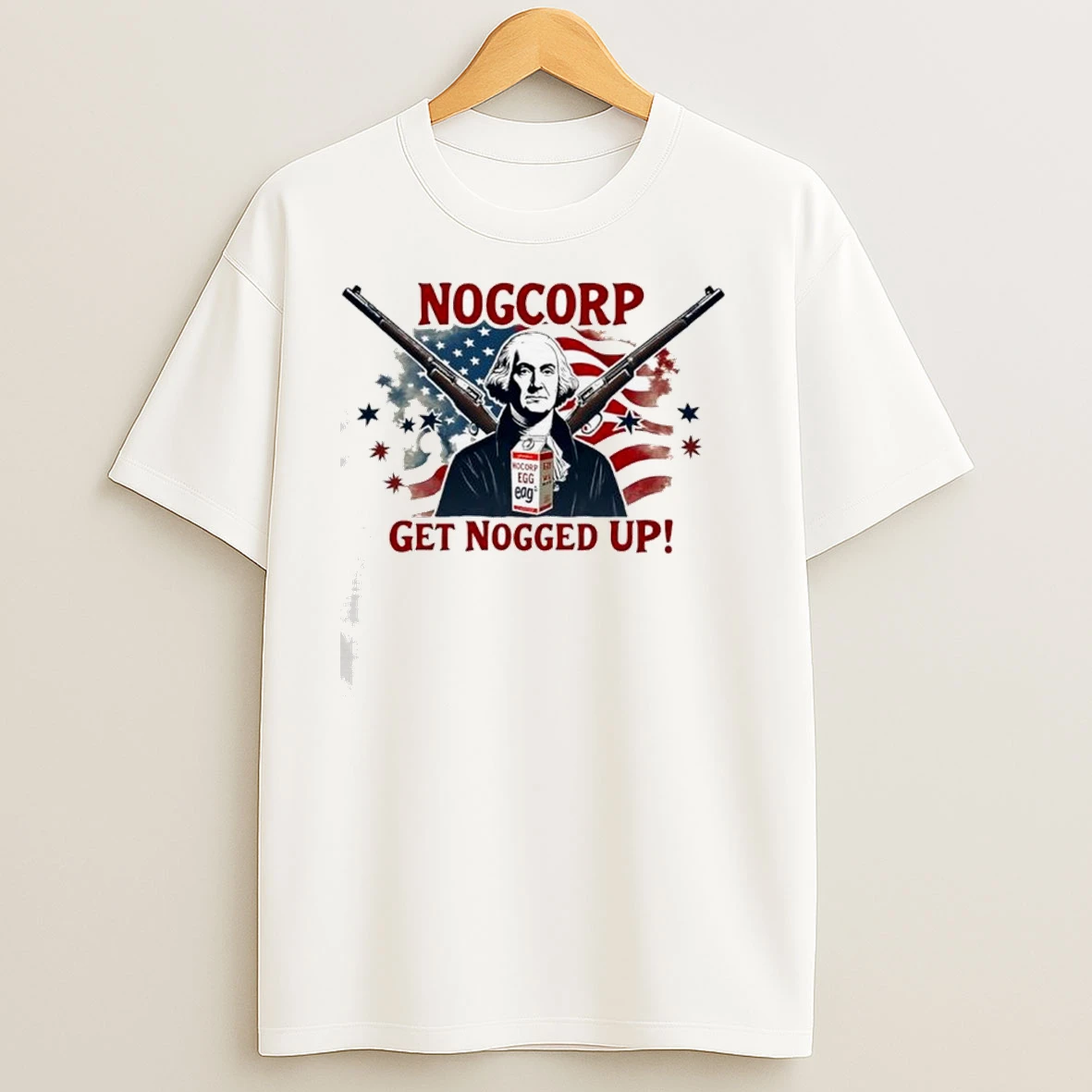 Nogcorp Get Nogged Up Usa Flag Classic Shirts