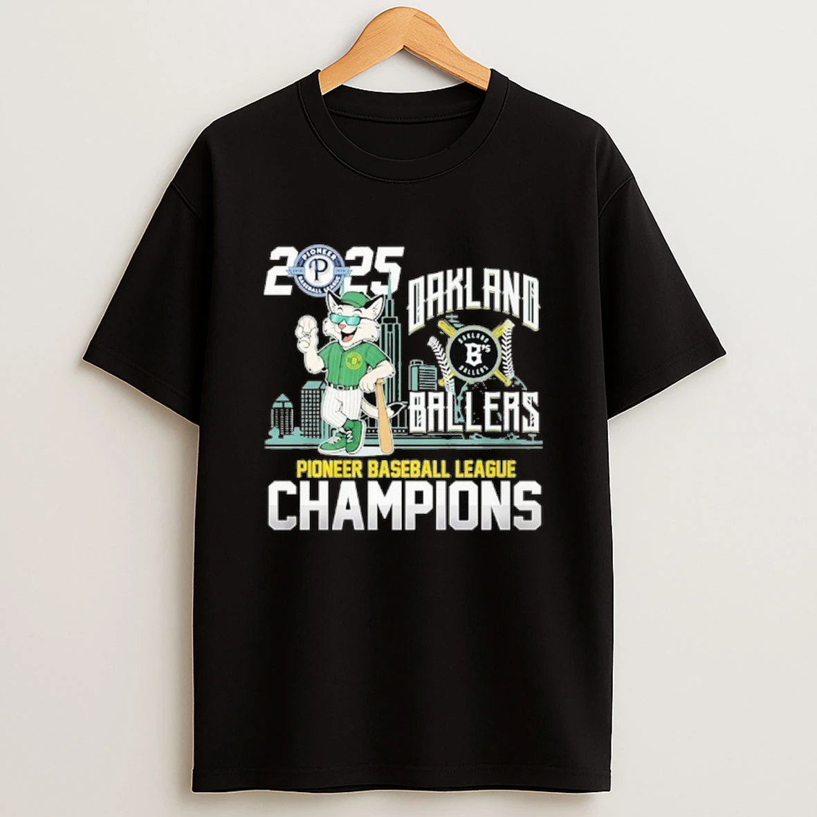 Oakland Ballers Pioneer Baseball League Champions 2025 Shirts