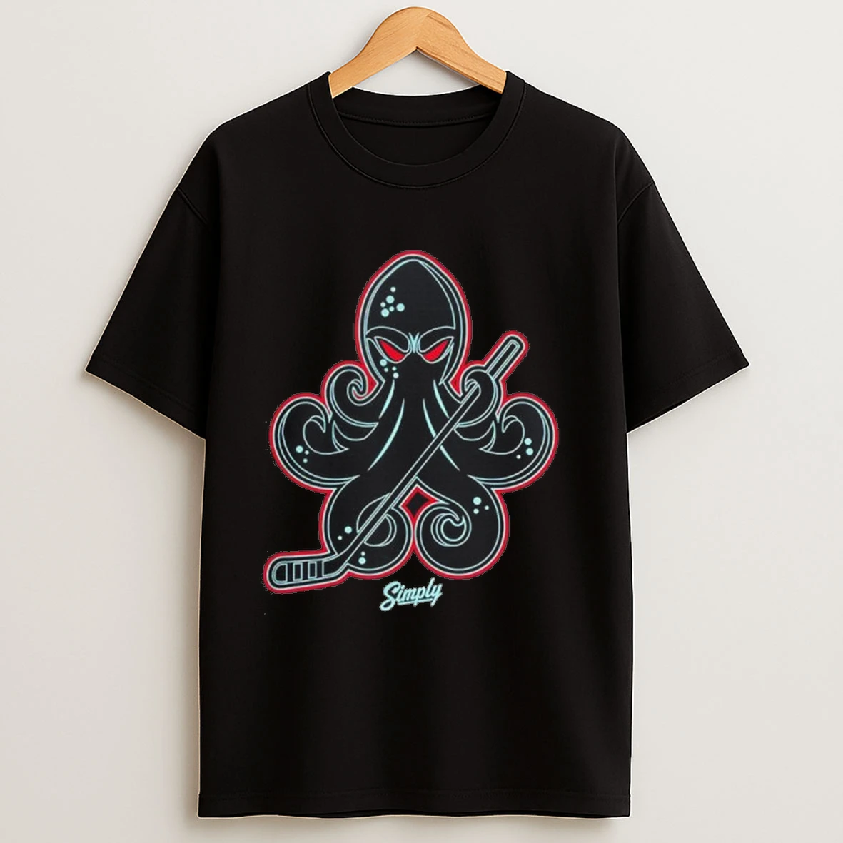 Octopus Ice Hockey Design Logo Shirts