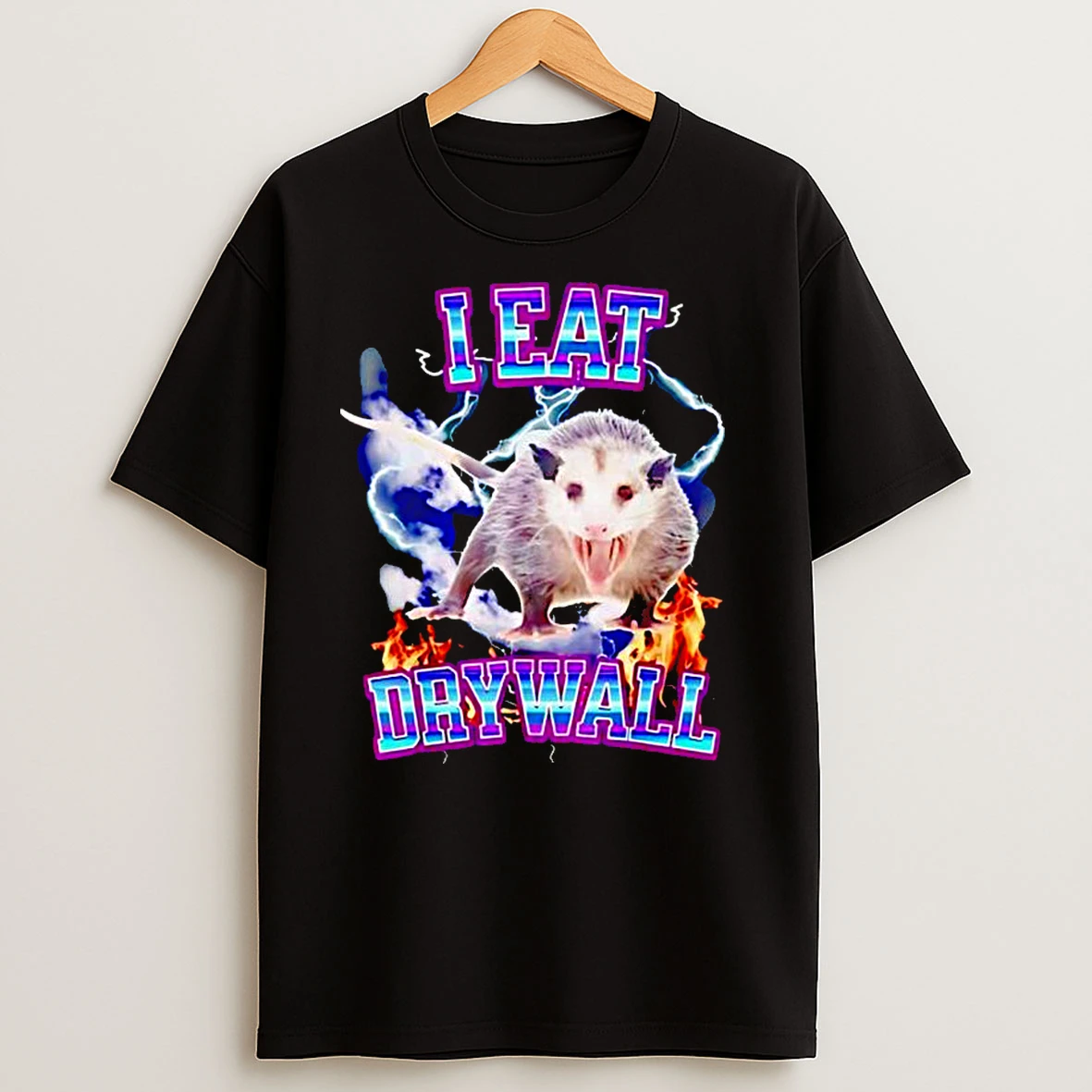 Opossum I Eat Drywall Lightning Classic Shirts