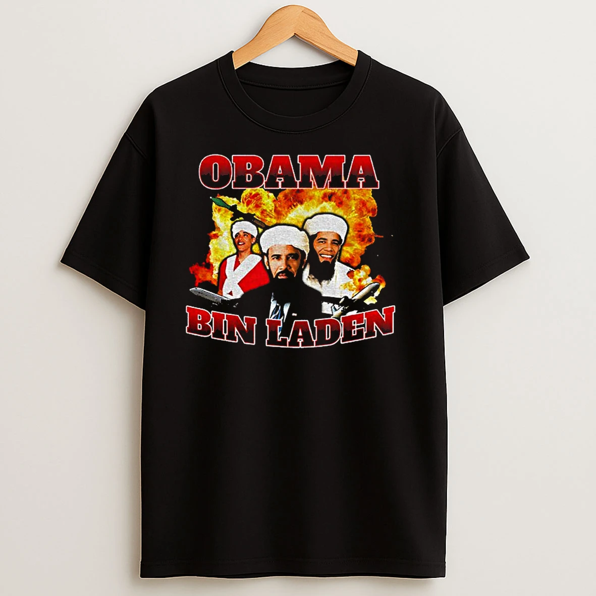 Osama Obama Bin Laden Plane Rocket Graphic Classic Shirts