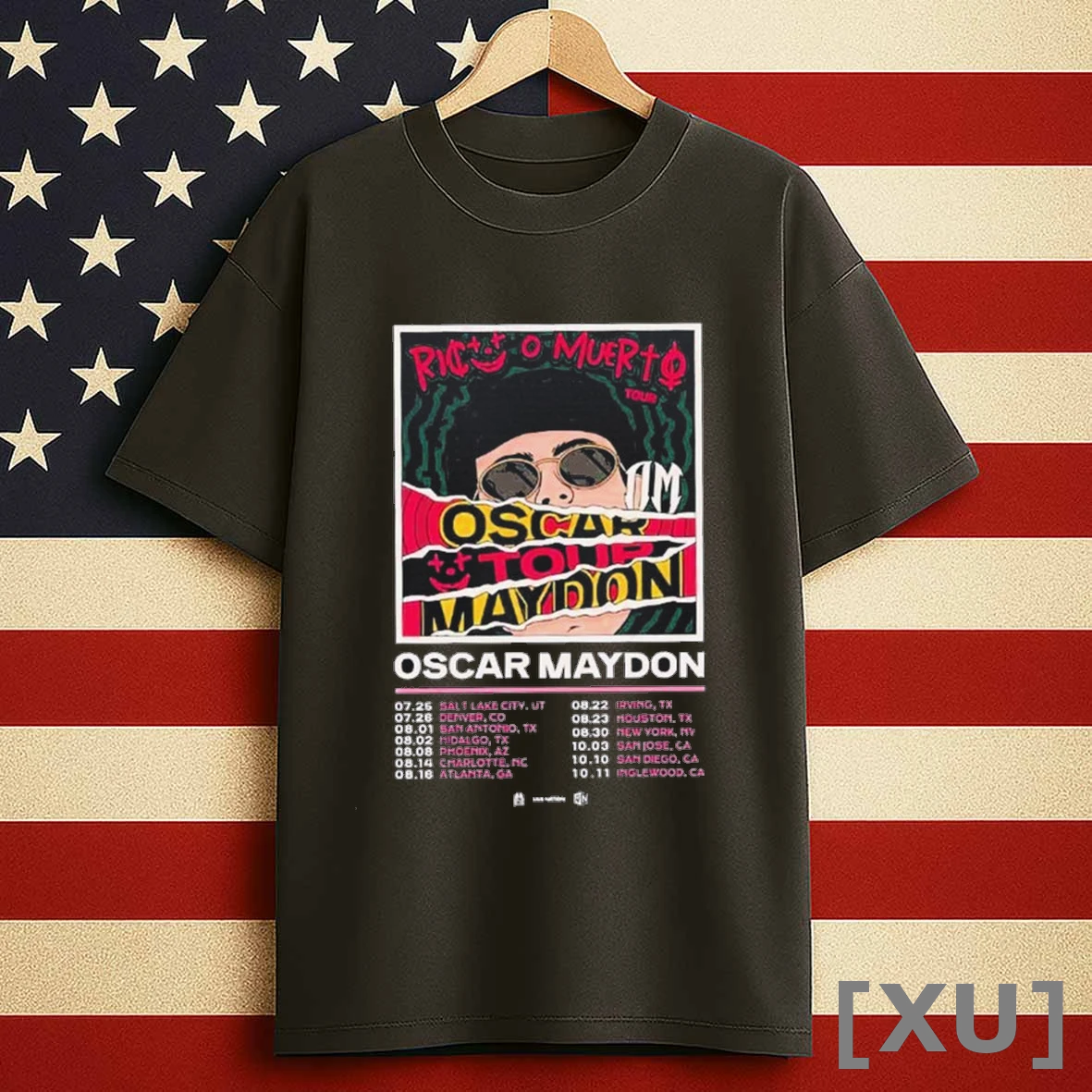 Oscar Maydon Rico O Muerto Tour Dates 2025 Shirts