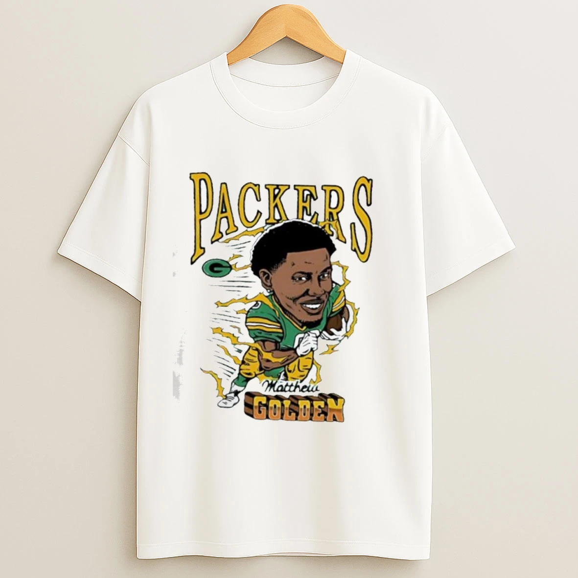 Packers Matthew Golden Caricature Shirts