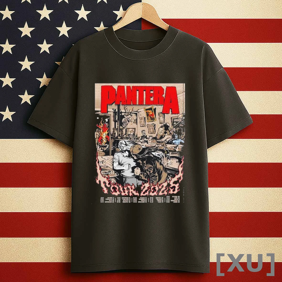 Pantera Tour 2025 With Tour Dates Every Album Cover Combined Shirts