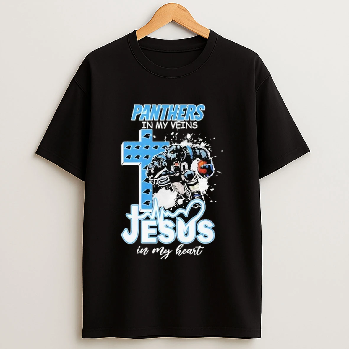 Panthers In My Veins Jesus In My Heart 2025 Shirts