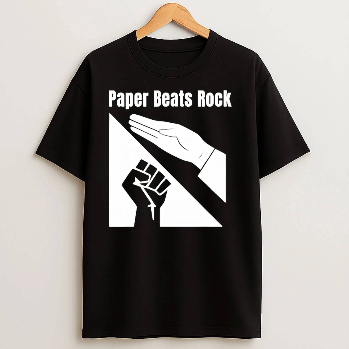 Paper Beats Rock Funny Tee Classic Shirts