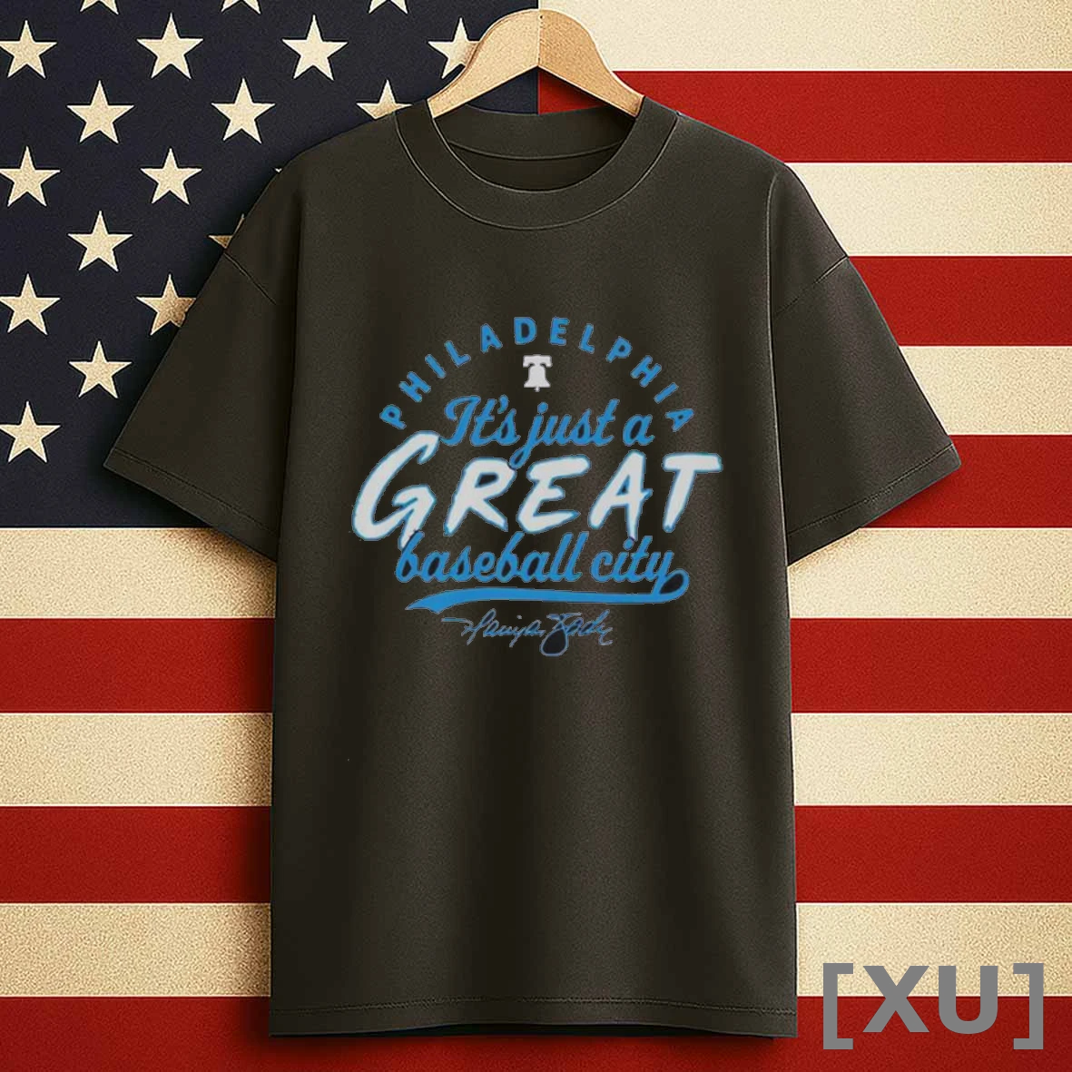 Philadelphia Phillies Harrison Bader Its Just A Great Baseball City Signature Shirts