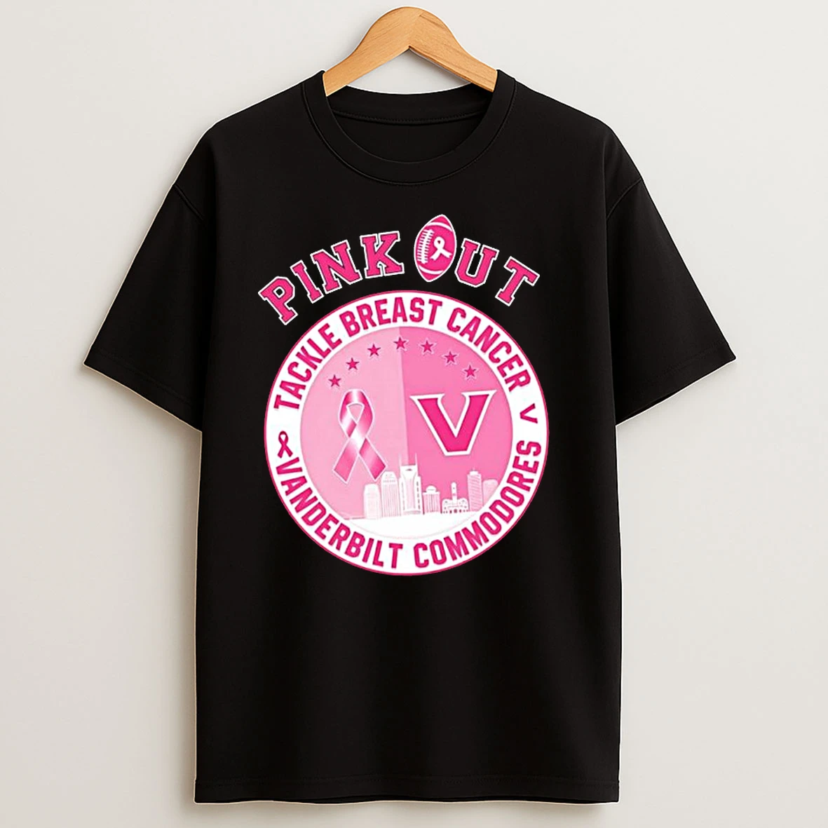 Pink Out Tackle Breast Cancer X Vanderbilt Commodores Team Classic Shirts