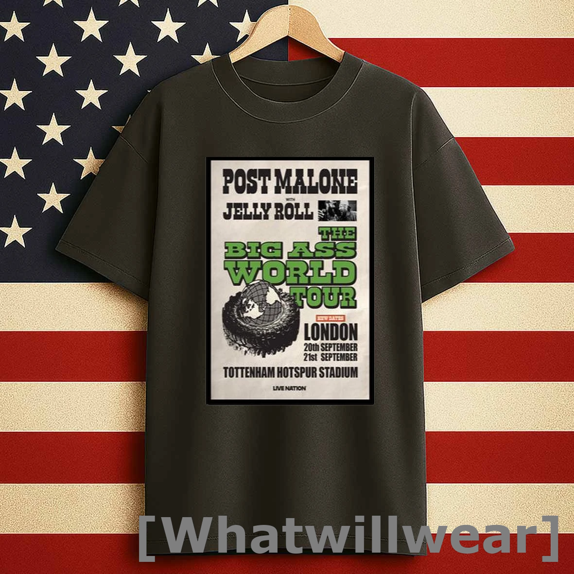 Post Malone Tottenham Hotspur Stadium September 2025 Men Shirts