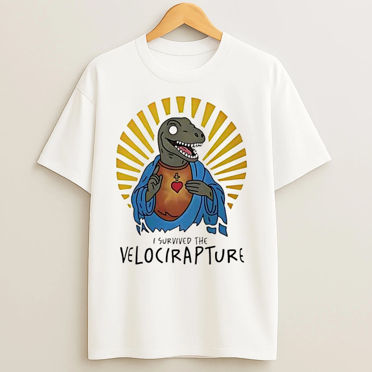 Raptor Jesus I Survived The Velocirapture Classic Shirts