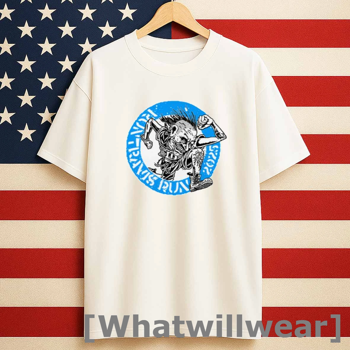 Run Travis Run Punk Circle Logo Tee Men Shirts
