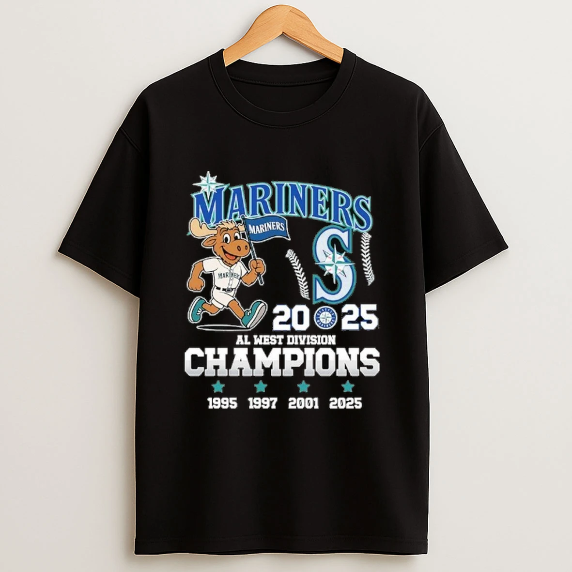 Seattle Mariners Al West Division Champions 2025 1995 1997 And 2001 Shirts