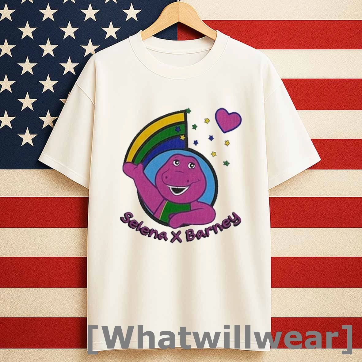Selena Gomez Barney X Selena Rainbow Shirts