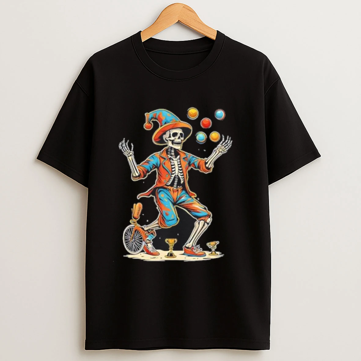 Skeleton Juggling Halloween Circus Pride Shirts