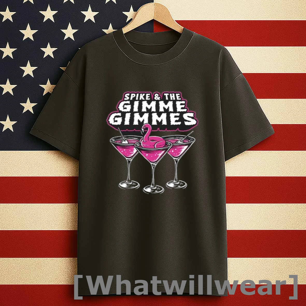 Spike And The Gimme Gimmes Flamingo Tee Men Shirts