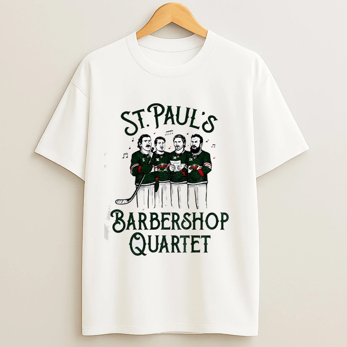 St Pauls Barbershop Quartet Minnesota Wild Hockey Shirts