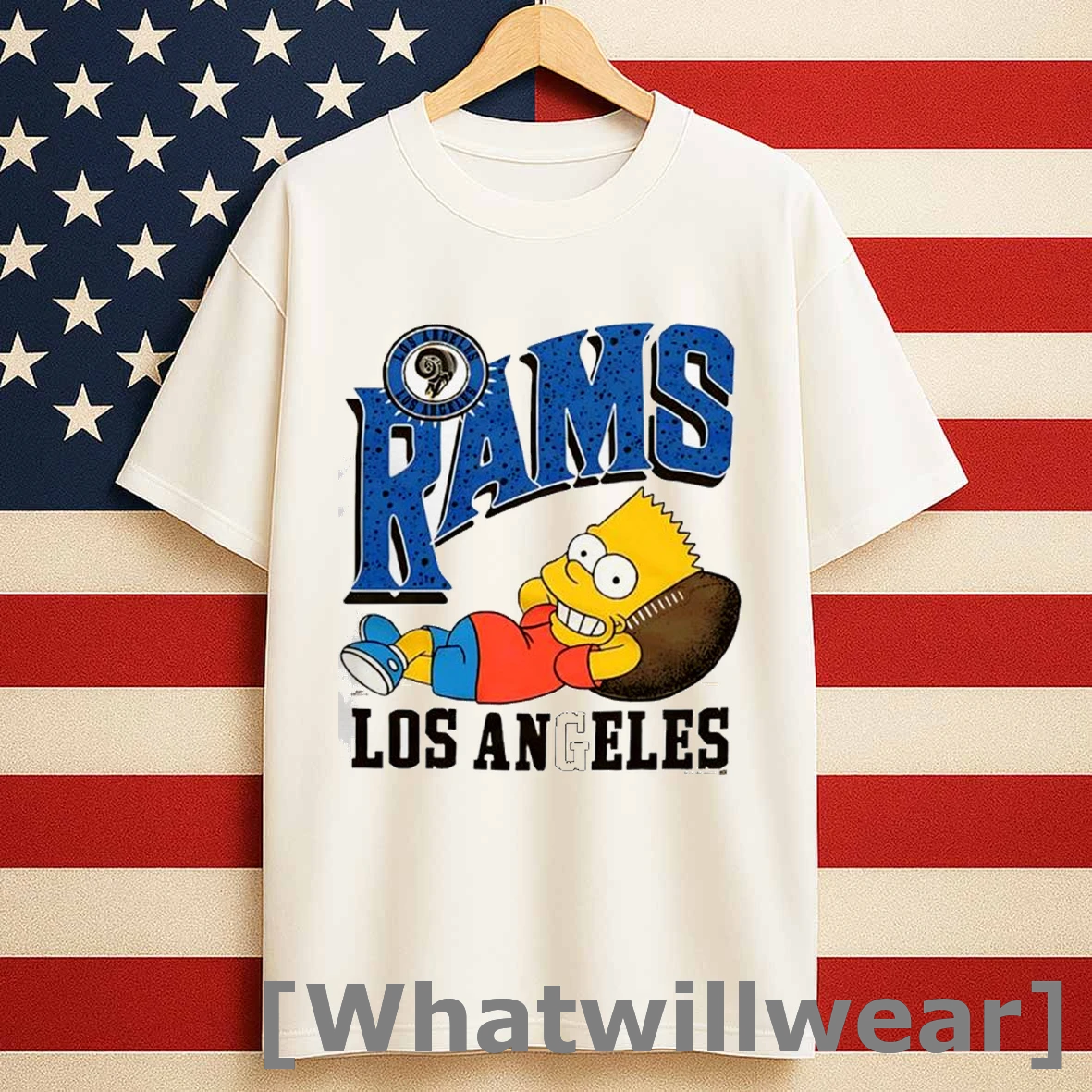 The Simpsons Bart X Los Angeles Rams Shirts