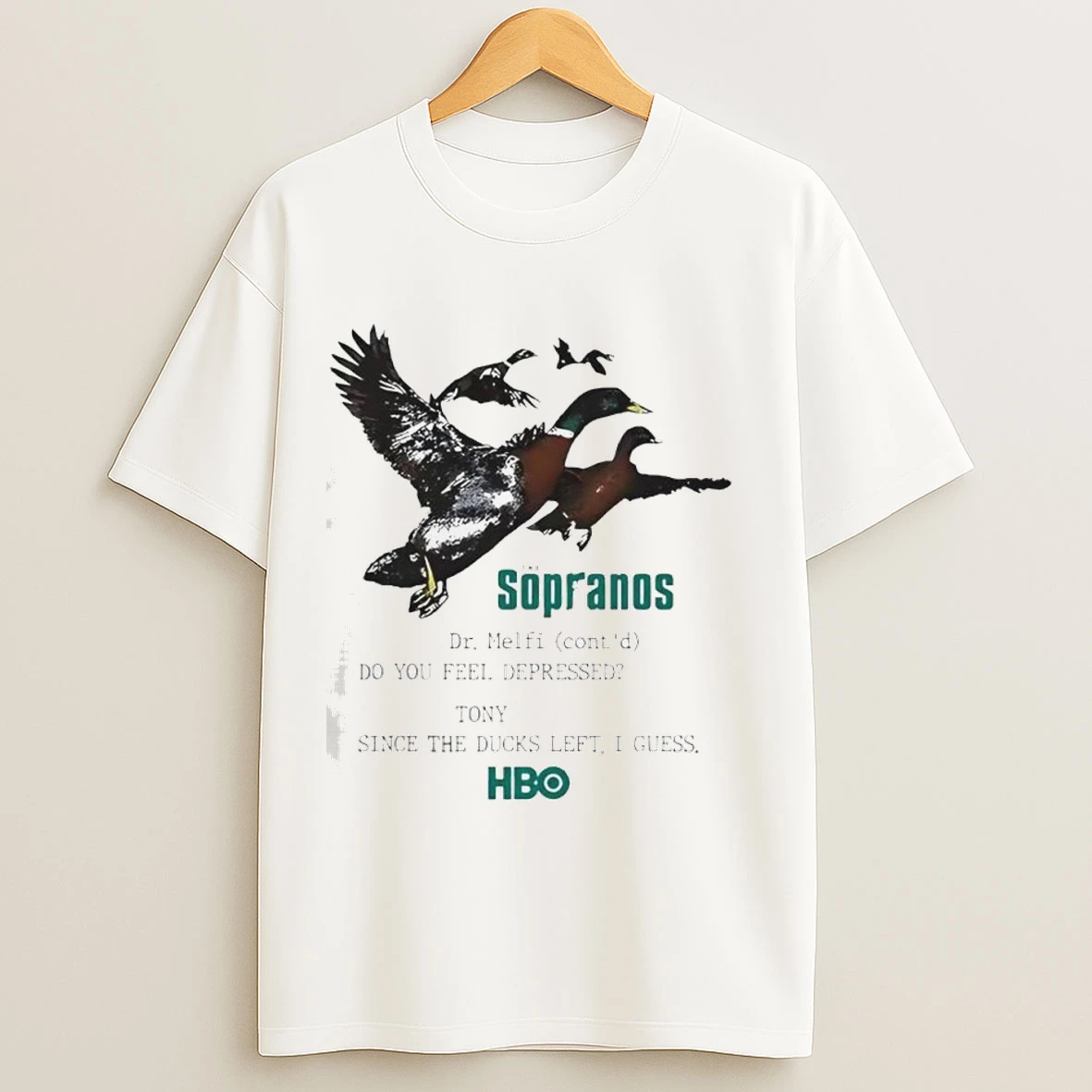 The Sopranos Dr Melfi Do You Feel Depressed Tony Since The Duck Left I Guess Hbo Shirts